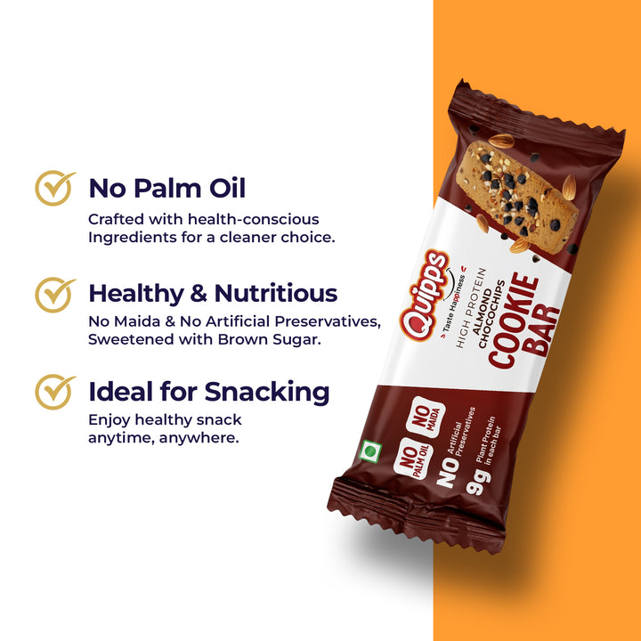 High Protein Cookie Bar - Almond-Choco chips (35gm)