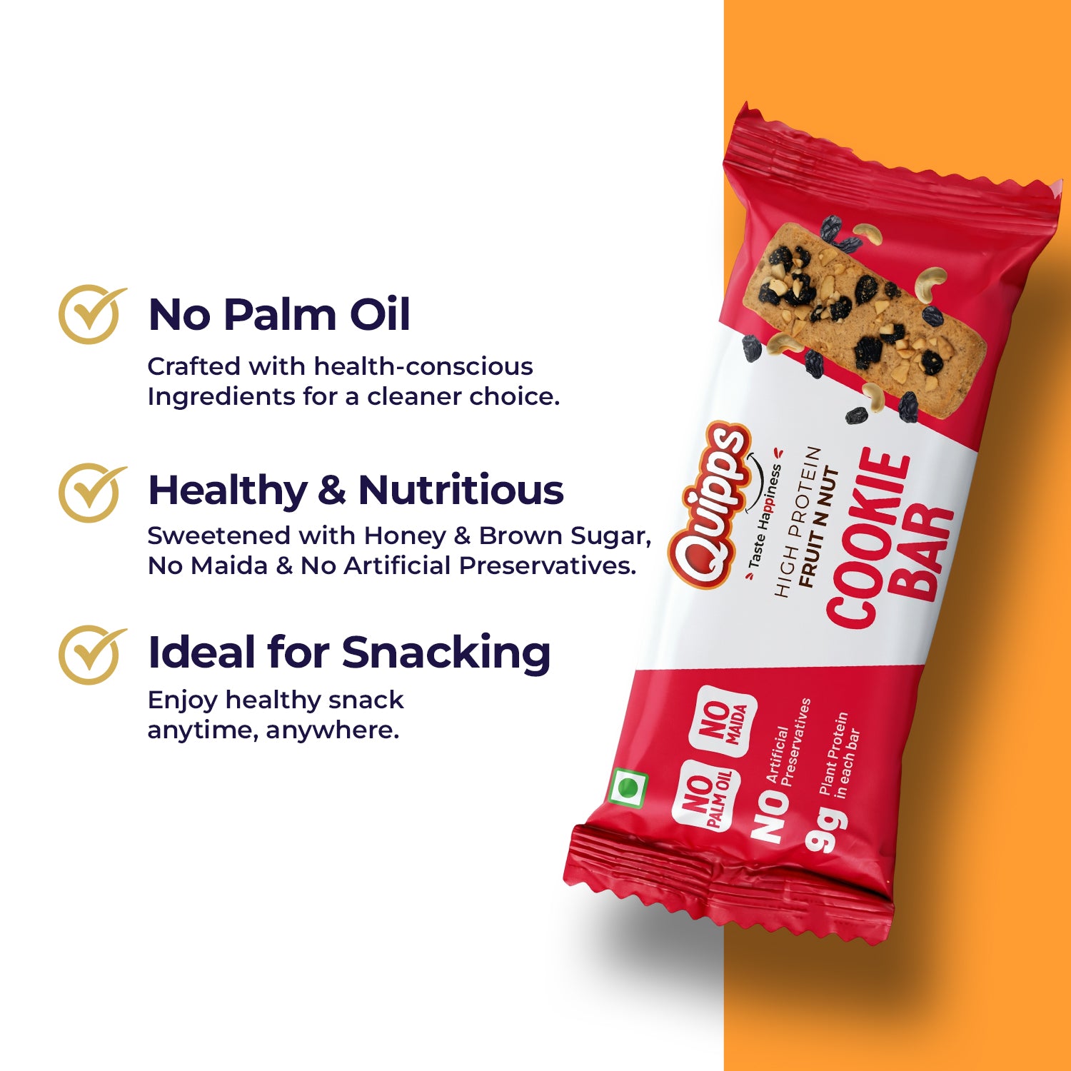 High Protein Cookie Bar - Fruit N Nut (35gm)
