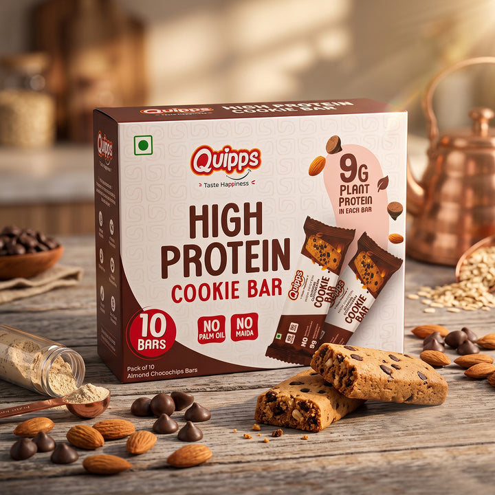 Protein-Packed Cookie Bars - Almond Choco chips (PACK OF 10)