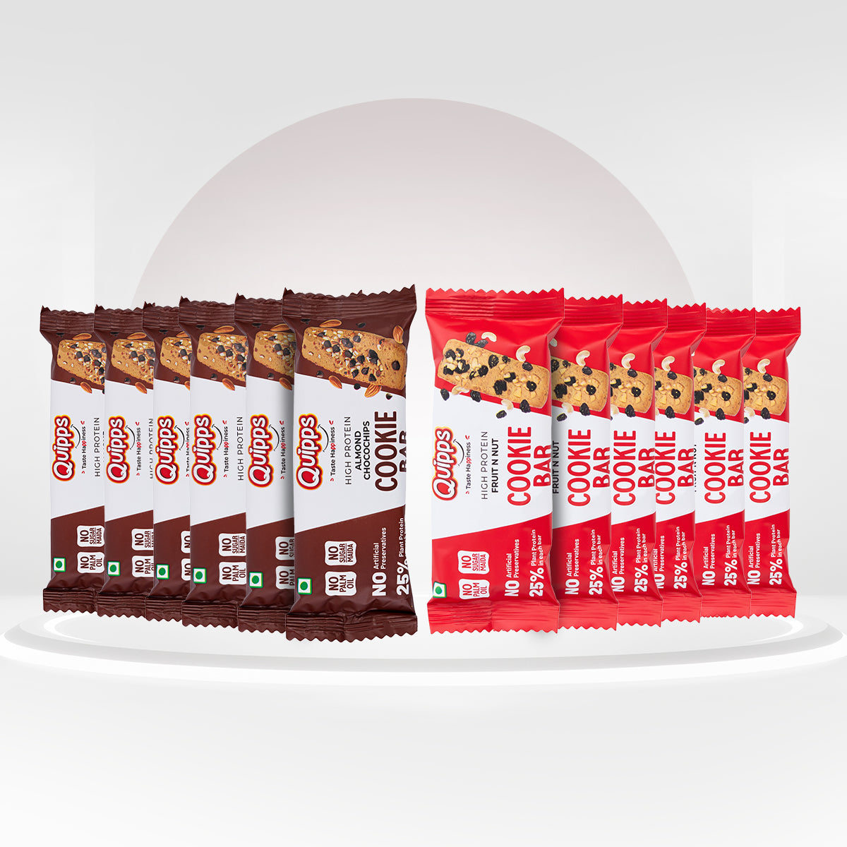 Protein Power Cookie Bars - Fruit N Nut + Almond Choco chips (PACK OF 10)