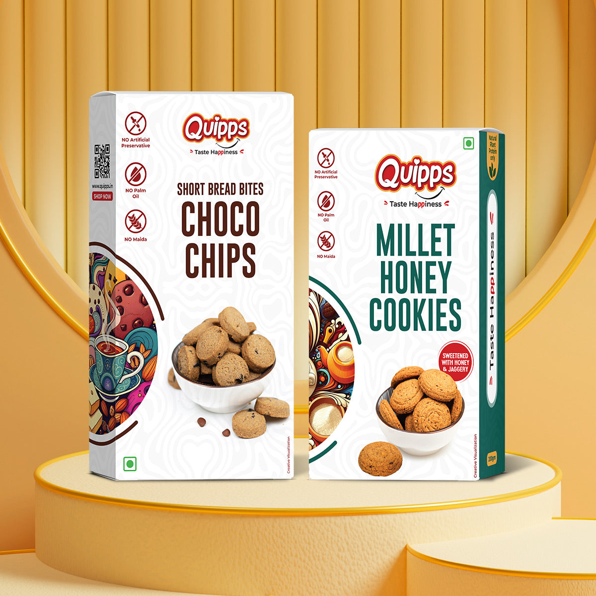 Cookies box - Choco Chips + Millet Honey Cookies (PACK OF 2)
