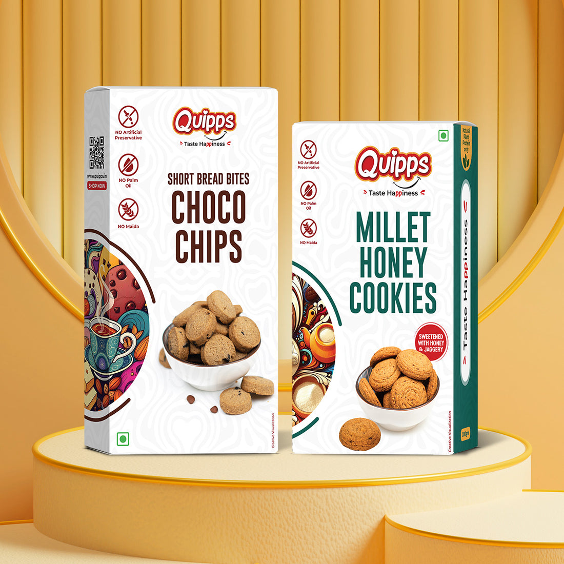Cookies box - Choco Chips + Millet Honey Cookies (PACK OF 2)