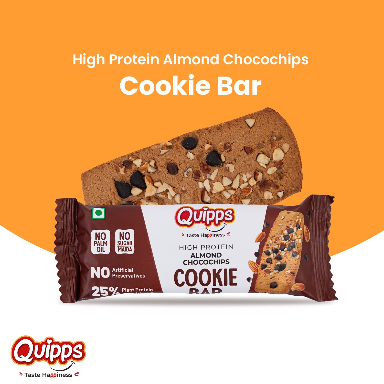 High Protein Cookie Bar - Almond-Choco chips (35gm)