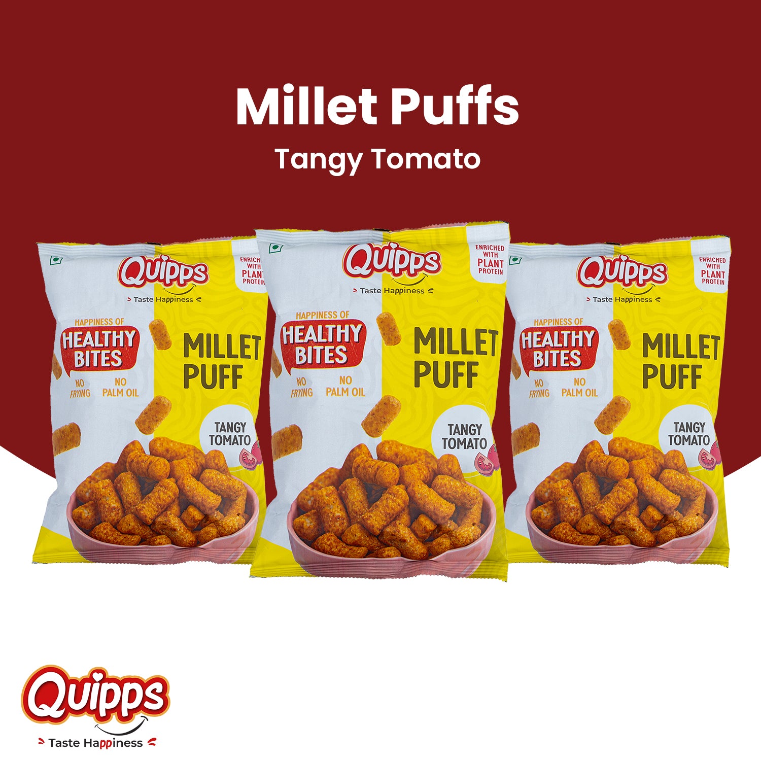 Millet Puff - Lime & Mint + Tangy Tomato (PACK OF 6)