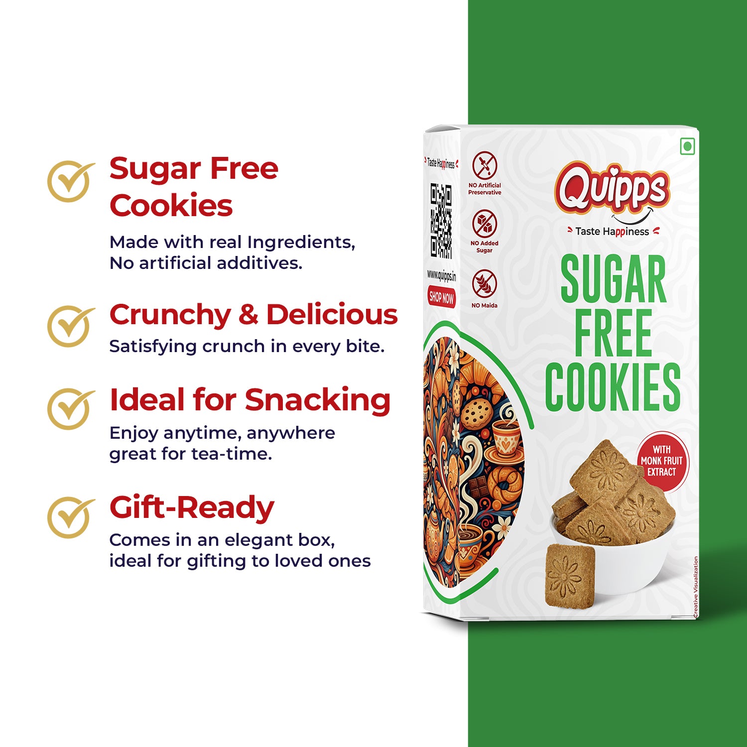 Sugar-Free Cookies with Monk Fruit Extract