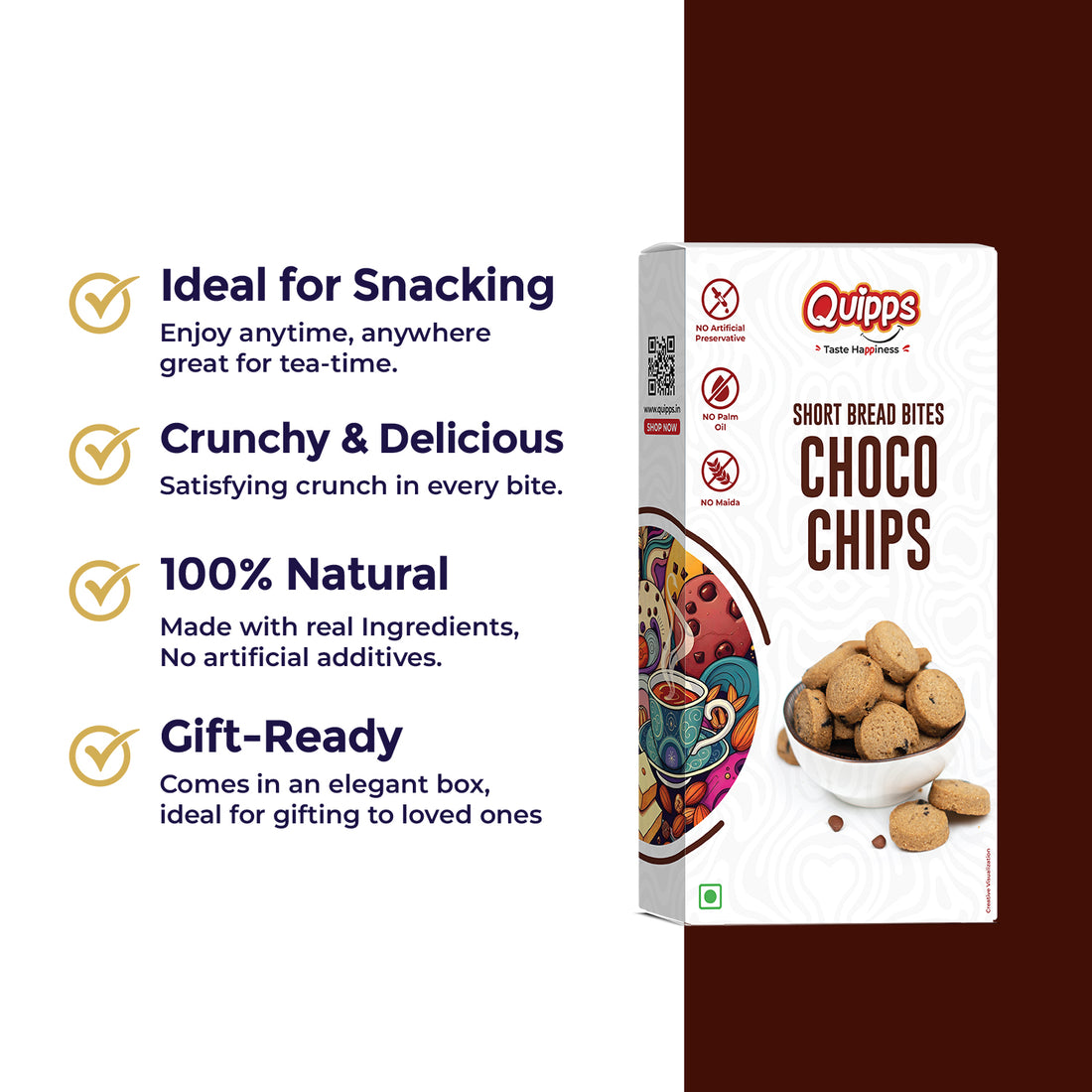 Jumbo Cookie Box - Almond + Ginger + Choco chips + Millet Honey Cookies (PACK OF 4)