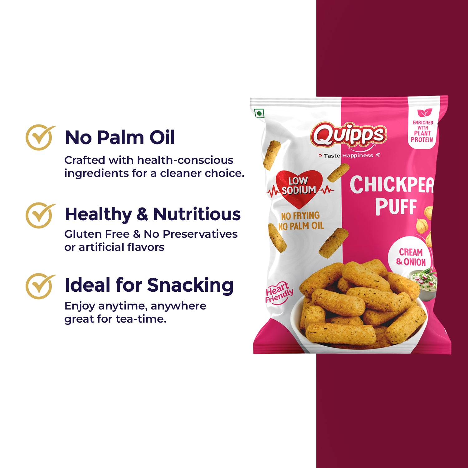 Low sodium Chickpea Puffs