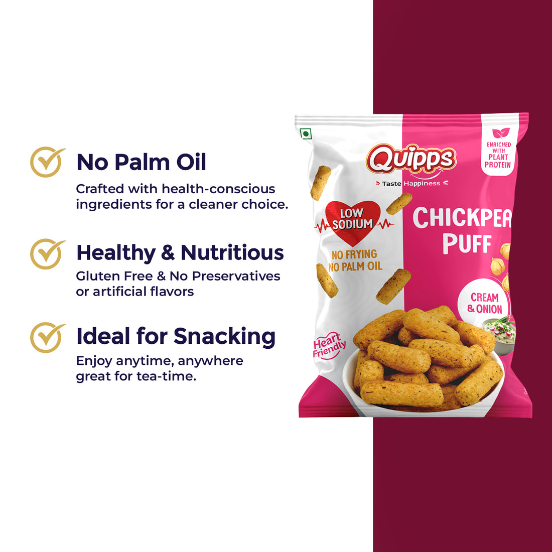 Low sodium Chickpea Puffs