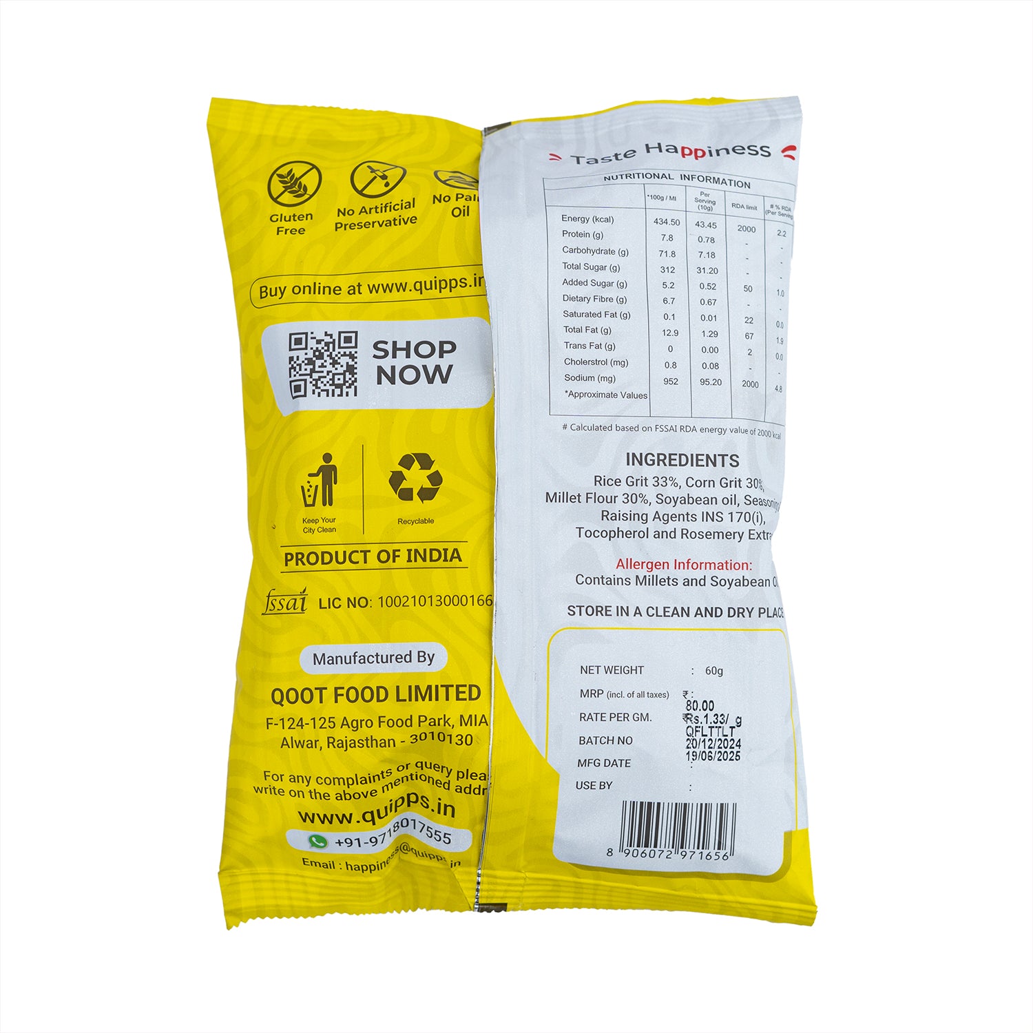 Protein Packed Millet Puff - Tangy Tomato (10gm Protein in each pack)