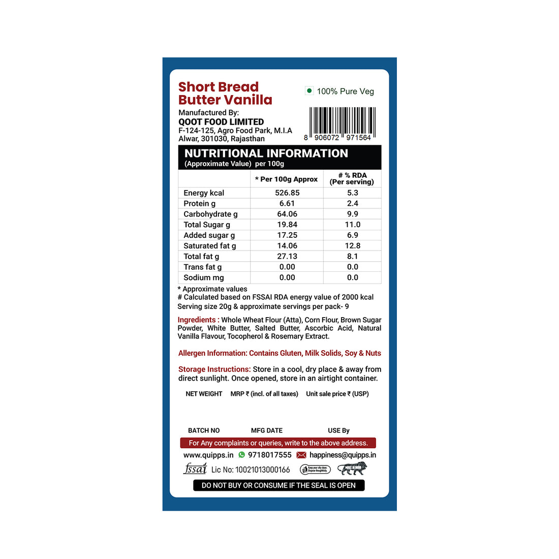 Cookies box - Choco Chips + Butter Vanila (PACK OF 2)